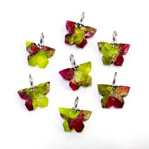 Colgante de Mariposa de Turquesa Verde Mohave AAA con Rubí, Plata 925, Tallado a Mano, para Fabricación de Joyas, Colgante de Turquesa AAA - Product Image 6