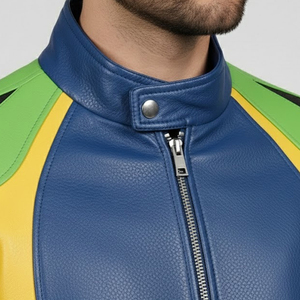 Latest Winter Season <b>Bomber</b> Winter <b>Jacket</b> Men Genuine Leather Sheepskin <b>Shearling</b> Decoration Winter Nonwoven Leather <b>Jacket's</b> - Product Image 4