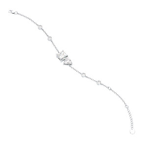 Bracelet à fermoir homard REYES en diamant de laboratoire CVD pour femme, or blanc 14 carats plaqué rhodium, bijoux fins, cadeau d'anniversaire - Product Image 3