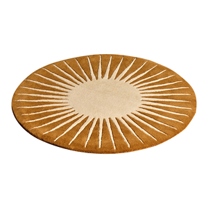 Modern Hand Tufted Wool Round Sunburst Area <b>Rug</b> 4x4 Ft Contemporary Circle Carpet <b>for</b> Living Room Bedroom <b>Nursery</b> - Product Image 4