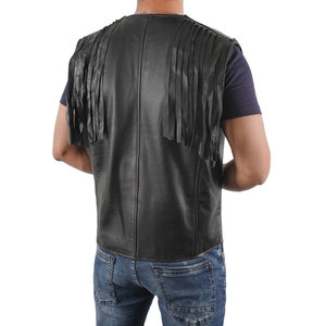 High Quality Custom Design Breathable Comfortable Style <b>Men's</b> Windproof Casual Short Sleeveless <b>Leather</b> Suede <b>Vest</b> - Product Image 5