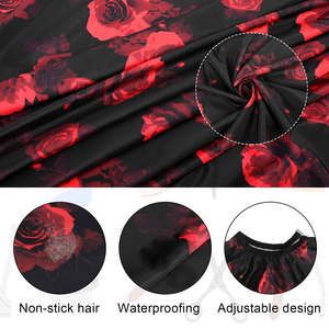 Capa de Barbero para Peluquería con Gancho Elástico Ajustable, Capa de Barbero con Patrón Floral, Accesorios de Peluquería de Alta Calidad - Product Image 5