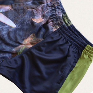 Custom Footy <b>Shorts</b> OEM ODM Sublimated Australian Football Teamwear Drawstring Knitted Mid Quick Dry Athletic <b>Shorts</b> - Product Image 5