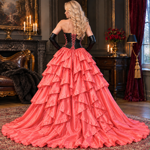 Vestido Gótico de Cuero Hecho a Mano, Vestido Corsé para Mujer, Disfraz de Bruja de Halloween, Vampiro, Traje de Cosplay de Fantasía - Product Image 4