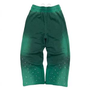 Pantalon de survêtement décontracté 2026 vert à strass, dégradé, coupe ample, style streetwear, taille élastique avec cordon de serrage, bas de tenue tendance - Product Image 2