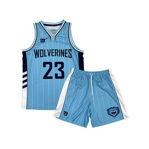 Ensemble de tenue de basketball personnalisée à sublimation intégrale, séchage rapide, respirante, pour hommes et femmes - Product Image 1
