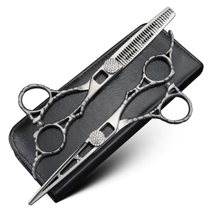 Ciseaux à effiler professionnels en acier inoxydable 440C de 6 pouces avec manche ergonomique mat et creux – Qualité supérieure pour barbier - Product Image 1