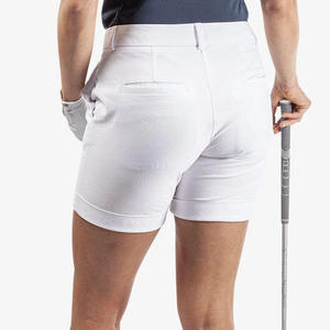 Pantalones Cortos Bermuda Blancos para Mujer, Corte Regular, Cintura Media, Cierre de Botones, Color Sólido, Algodón Oxford, Pantalones Casuales de Verano - Product Image 4