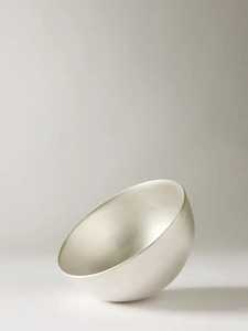 : Minimalist Matte Silver Stainless Steel Bowl Elegant Round <b>Salad</b> Fruit Basin Premium Metal Soup Container Serving Tableware - Product Image 1
