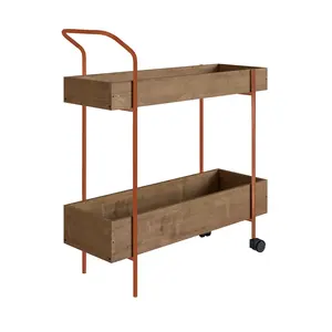 Chariot de service en métal fait main avec roues, tendance 2026, chariot de service de luxe en métal fait main pour la maison et l'hôtel, plaqué Zahid Export - Product Image 1