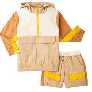 ชุดเซ็ตเสื้อแจ็คเก็ตและกางเกงขาสั้นวินด์เบรกเกอร์ไนลอนสำหรับผู้ชาย พิมพ์โลโก้ได้ตามต้องการ สไตล์ลำลองสำหรับกิจกรรมกลางแจ้ง ชุดสองชิ้นแบบมีซิปและฮู้ด เหมาะสำหรับวิ่งและใส่ในช่วงฤดูร้อน - Product Image 5