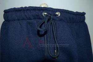 Pantalon évasé bleu marine pour femme, taille élastique, en polyester/coton French Terry, fournisseur OEM en gros, mode streetwear, vêtements de sport - Product Image 3