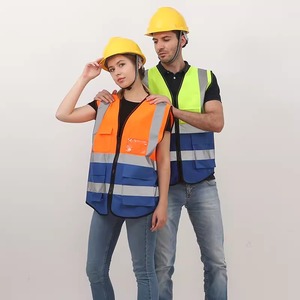 Polyester Safety Vest High Visibility Work Reflective Waterproof LED Flash for Construction <b>Security</b> ANSI Class 1 EN ISO 20471 - Product Image 6