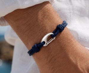 Premium Handwoven Leather & Cotton <b>Rope</b> <b>Bracelet</b> for Children Cute Style with Adjustable Knot Closure for Anniversary - Product Image 1