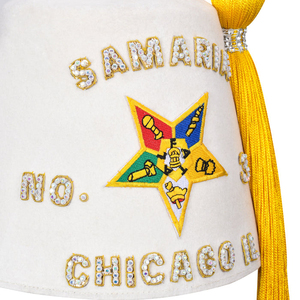Sombrero Fez Blanco Puro Bordado a Mano con Hilos de Oro, Novedad 2026, MOQ Bajo, Sombreros Masónicos al por Mayor de Alta Calidad - Product Image 2
