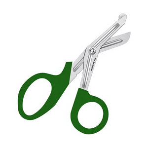 Ciseaux de traumatologie pour infirmières, ciseaux de premiers secours 5,5 pouces vert foncé en acier inoxydable allemand, ciseaux médicaux d'urgence pour bandages, ciseaux chirurgicaux EMT - Product Image 6