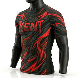 Camiseta Deportiva de Compresión Rashguard de Poliéster y Spandex Sublimada Personalizada, para MMA, BJJ, Entrenamiento en Gimnasio, Elástica en Cuatro Direcciones, de Secado Rápido - Product Image 6