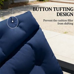 Cuscino per Sedia da Esterno Blu Navy, Tappetino per Terrazza, Solo Cuscini per Sedie, Cuscini e Imbottiture da Esterno - Product Image 4