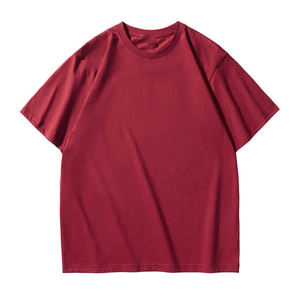 T-shirt en coton uni pour homme, léger, respirant, à manches courtes, col rond, décontracté, idéal pour la personnalisation - Product Image 1