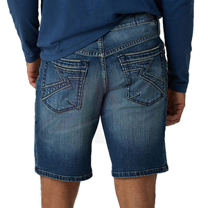 Men's Light Wash Denim Shorts Straight Leg Mid Waist Casual Summer Cotton Fabric Breathable Woven Style - Product Image 5