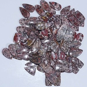 High Quality Natural Leopard Skin Jasper Quartz Gemstone Wholesale Prices Gemstone Lot Pair Customizable Sizes Earrings High - Product Image 2