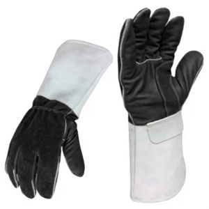 Gants de soudage en cuir pleine fleur et croûte de cuir, ignifuges, de sécurité, sur mesure, pour barbecue, construction, protection des mains et des bras - Product Image 6