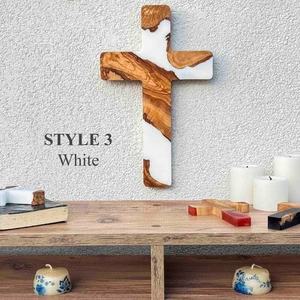 Wooden epoxy handmade <b>cross</b> sign christians wall hanging premium quality new <b>top</b> selling - Product Image 2