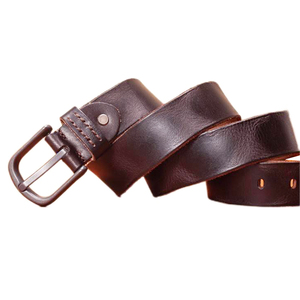 Ceintures en cuir de vachette de qualité supérieure, couleur marron, pour hommes, véritable cuir de luxe, acier, imperméables, respirantes, logo personnalisé disponible - Product Image 2