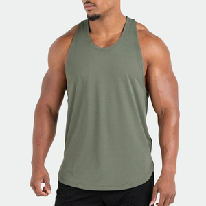 Camiseta sin mangas acanalada para hombre, cuello redondo, lisa, básica, de algodón, informal, deportiva, para fitness, top sin mangas para hombre, ¡la más vendida! - Product Image 3