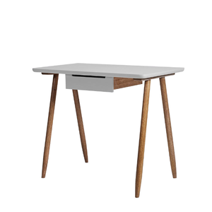 Southwark Swoon <b>Table</b> furniture has a distinctive contrast between the white tabletop and slender, angled wooden <b>legs</b> - Product Image 3