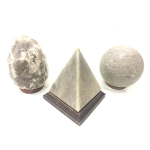 Décoration d'intérieur en cristal naturel avec service OEM, personnalisation de la marque, fabricant de lampes en sel de l'Himalaya gris de haute qualité, élégantes - Product Image 1