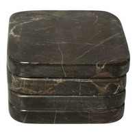 Sous-verres en marbre en promotion pour la protection des tables – Ensemble de sous-verres en pierre naturelle pour tasses à café, mugs à thé, verres et bouteilles