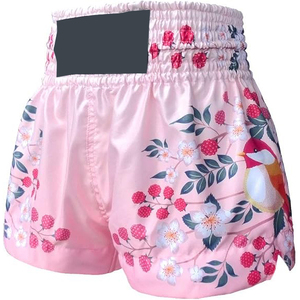 Pantalones Cortos de Boxeo Negros Unisex, Corte Regular, Elásticos, 100% Algodón, Secado Rápido, Transpirables, para Artes Marciales Mixtas, Talla Adulto, Logotipo en la Espalda - Product Image 3