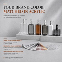 Ensemble de salle de bain européen sept pièces avec distributeur de savon, porte-serviettes et brosse WC noire à fixation par torsion