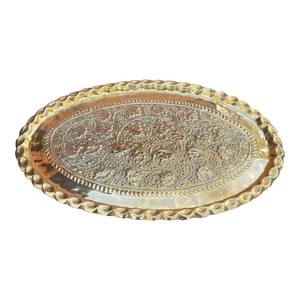 Plateau en laiton martelé de qualité supérieure, motif feuille, pour chocolat et service, plateau de rangement domestique - Product Image 6