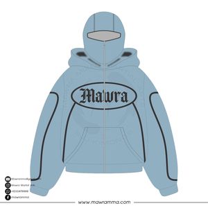 Sweat à capuche Ninja personnalisé unisexe 100% coton doublé Sherpa chaud d'hiver zippé brodé écologique style streetwear doux - Product Image 5