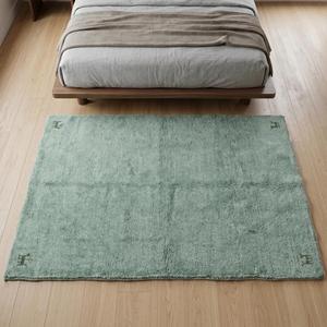 Tapis d'intérieur en laine noué à la main de qualité supérieure, doux, vert sauge, motif floral classique, pour la décoration de la maison - Product Image 2