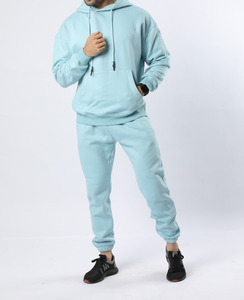 เสื้อฮู้ดผู้ชายสีฟ้าอ่อน แขนยาว สีพื้น ผ้าฟลีซโพลีเอสเตอร์ 100% ระบายอากาศได้ดี ทรงปกติ ใส่ได้ในฤดูหนาว - Product Image 3