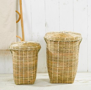 ตะกร้าผ้าหวายสานมือพร้อมฝาปิด ขายส่ง ตะกร้าเก็บของและกล่องเก็บของ - Product Image 2