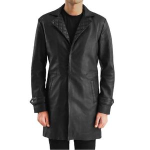 Abrigo de Cuero Negro Premium para el Invierno, Diseño Elegante, Comodidad Superior y Estilo Moderno para Hombres, Ropa para Clima Frío - Product Image 3