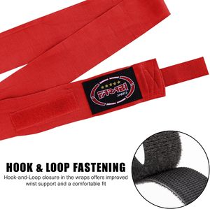 Vente en gros de bandages de boxe FARABI en coton/polyester/nylon, respirants, durables, élastiques, pour toutes les saisons, entraînement d'arts martiaux - Product Image 2