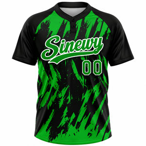เสื้อเบสบอลทีมแบบกำหนดเอง พิมพ์ลายดิจิทัล โพลีเอสเตอร์ แห้งเร็ว ทรงพอดีตัว คอเฮนลีย์ พร้อมชื่อและหมายเลข - Product Image 2