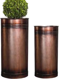 Grand pot de fleurs en métal de qualité export, jardinière en fer, jardinière en laiton, pot de jardin décoratif, jardinière de luxe en laiton, premium - Product Image 3