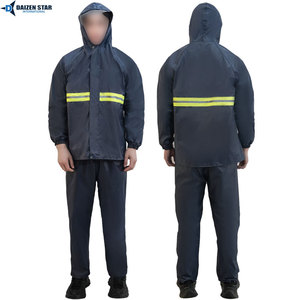 Unisex Hooded Casual Solid Waterproof Rainwear Suit for Industrial and Outdoor Use - Product Image 6