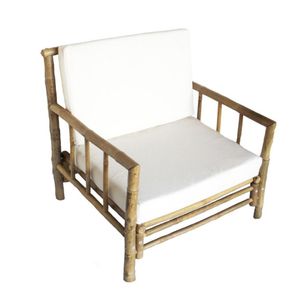 Handmade Bamboo <b>Dining</b> <b>Chair</b> with Cushion Easy Assembly Eco Friendly Garden Patio Cafe Furniture - Product Image 3