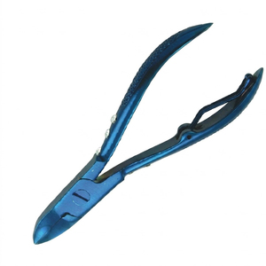 Coupe-ongles en métal bleu 12,5 mm à lame biseautée, pointe incurvée et tranchante, durable, pour usage adulte, style simple - Product Image 3