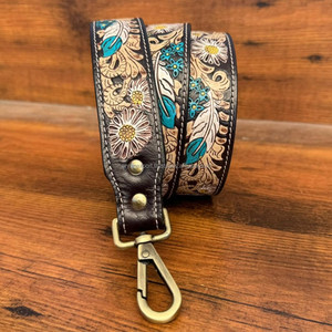 สายคล้องกีตาร์หนังวัวแท้งานทำมือสำหรับกระเป๋าสายคล้องไหล่เปลี่ยนกระเป๋าถือ - Product Image 3