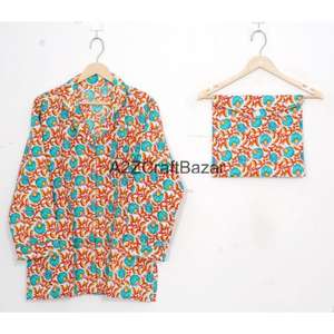 Conjunto de Pijama para Mujer, Diseño Más Vendido, 100% Algodón, Suave y Transpirable, con Cintura Elástica y Mangas Largas - Product Image 2