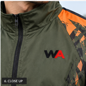 Chándal Deportivo para Hombre, Color Verde Oliva y Naranja, Camuflaje, Cierre Completo, Secado Rápido, Transpirable, Corte Regular, OEM - Product Image 6