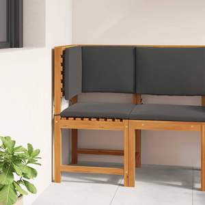 Sedia da giardino in legno massello di acacia 19,69 x 19,69 x 35,83 pollici marrone - Elegante seduta da esterno - Product Image 3